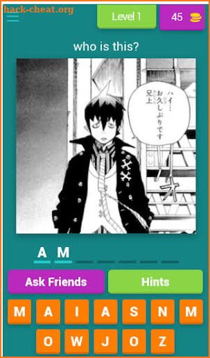 Blue Exorcist quiz screenshot