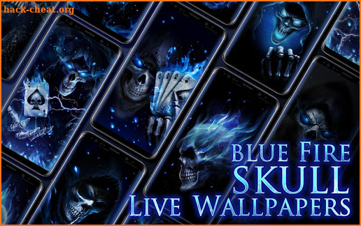 Blue Fire Skull Live Wallpaper screenshot