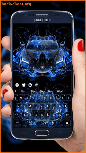 Blue Flame Car Keyboard screenshot