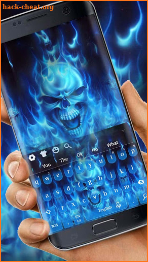 Blue Flame Skull Keyboard screenshot