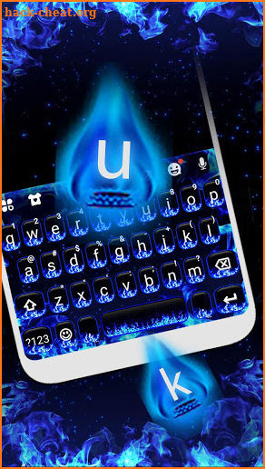 Blue Flames Keyboard Theme screenshot