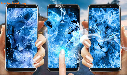 Blue Flaming Lion Live Wallpaper screenshot