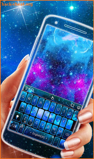 Blue Galaxy 3D Keyboard Theme screenshot