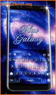 Blue Galaxy Keyboard Theme screenshot