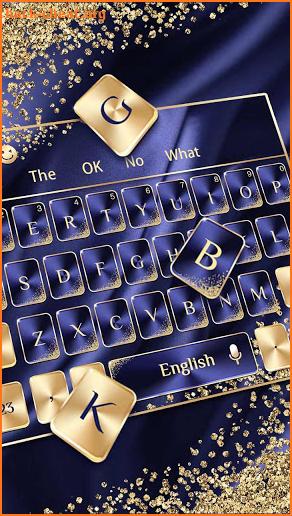 Blue Gold Luxury Keyboard screenshot