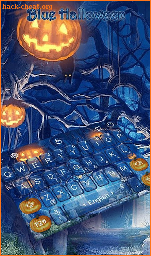 Blue Halloween Keyboard Theme screenshot