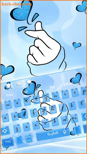 Blue Heart Keyboard Theme screenshot