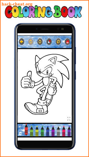 Blue Hedgehog Soni Coloring Book screenshot