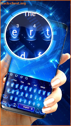 Blue Hologram Keyboard screenshot