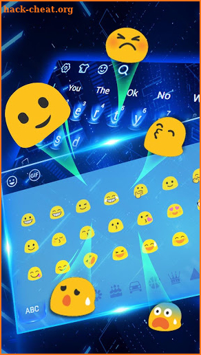 Blue Hologram Keyboard screenshot