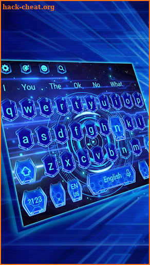 Blue Hologram Keyboard Theme screenshot