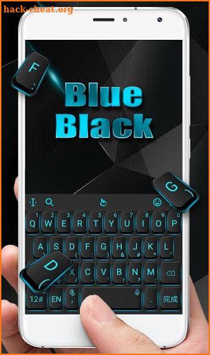 Blue Light Black Keyboard Theme screenshot