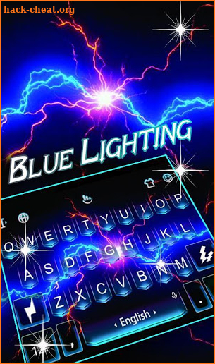 Blue Lightning Keyboard Theme screenshot