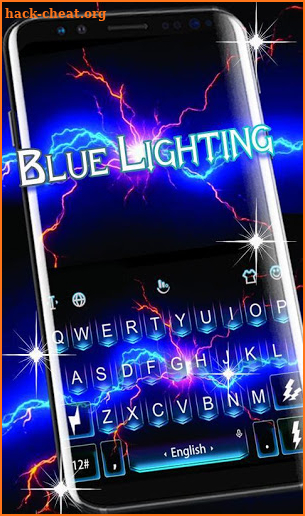 Blue Lightning Keyboard Theme screenshot