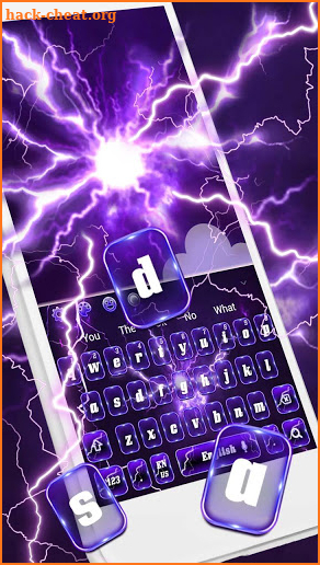 Blue Lightning Thunder Keyboard screenshot