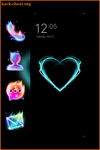 Blue love heart theme color laser light afterimage screenshot