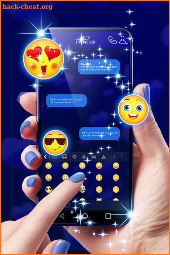 Blue Love Keyboard screenshot