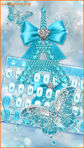 Blue Luxury Diamond Bow Tower Keyboard screenshot