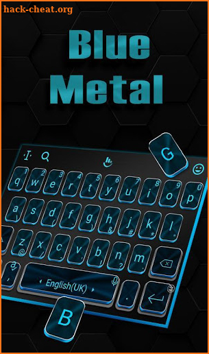 Blue Metal Keyboard Theme screenshot