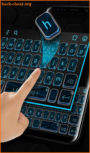 Blue Metal Keyboard Theme screenshot