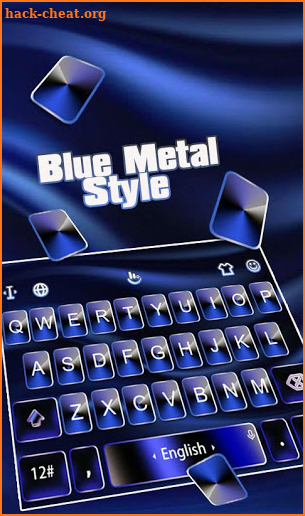 Blue Metal Style Keyboard Theme screenshot