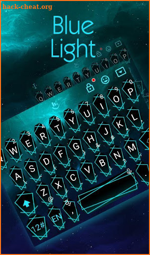 Blue Neon Light Keyboard Theme screenshot