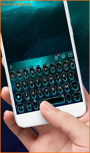 Blue Neon Light Keyboard Theme screenshot