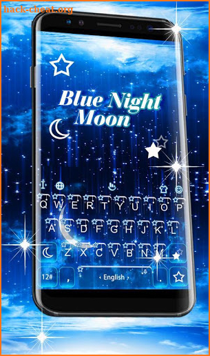 Blue Night Moon Keyboard Theme screenshot