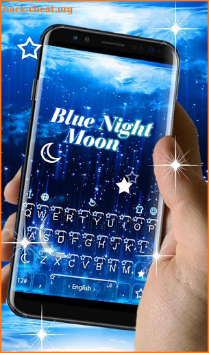 Blue Night Moon Keyboard Theme screenshot