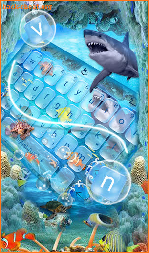 Blue Ocean Aquarium Keyboard Theme screenshot