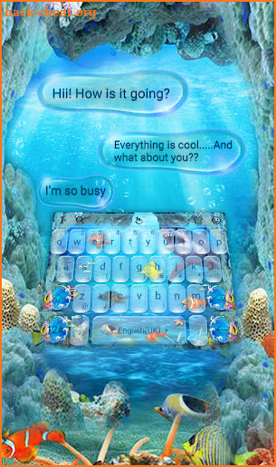 Blue Ocean Aquarium Keyboard Theme screenshot