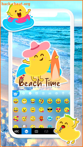 Blue Ocean Beach Keyboard Theme screenshot