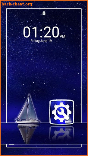 Blue Ocean Night Launcher Theme screenshot