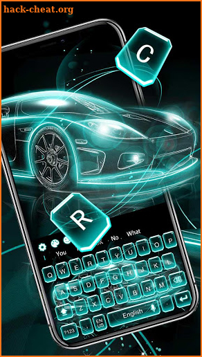 Blue Racing Car keyboard screenshot