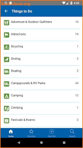 Blue Ridge Parkway Travel Planner screenshot