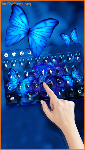 Blue Rose Butterfly Keyboard Theme screenshot