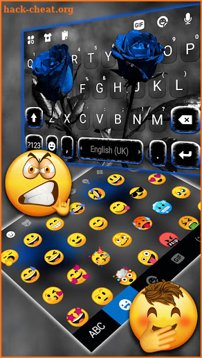 Blue Roses Keyboard Background screenshot