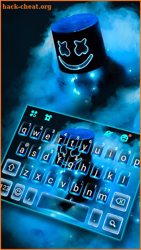 Blue Smoke Cool Dj Keyboard Theme screenshot