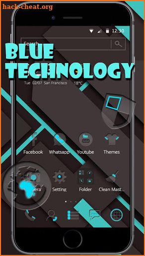 Blue Technology Black Business Theme screenshot