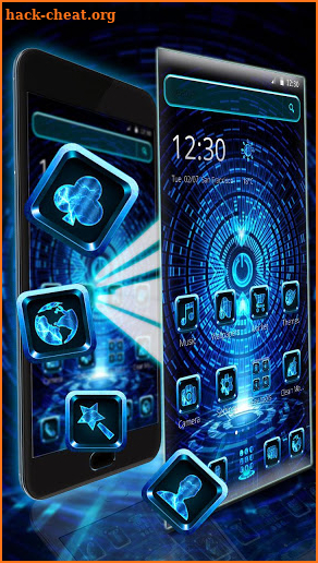 Blue technology theme screenshot