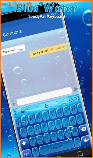 Blue Water Keyboard Theme screenshot