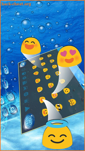 Blue Water Rain Drops Keyboard Theme screenshot