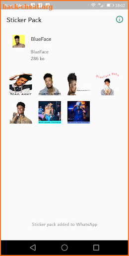 BlueFace Stickers for Whatsapp. screenshot