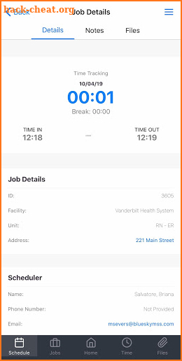 BlueSky Medical Staffing Software for Caregivers screenshot