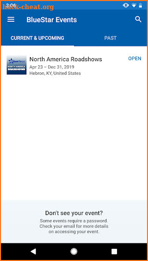 BlueStar Events screenshot
