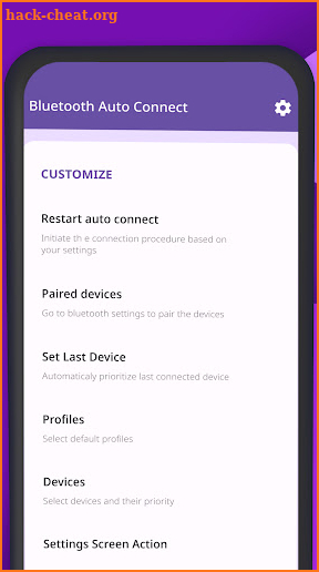 Bluetooth auto connect screenshot