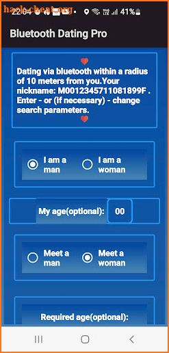 Bluetooth Dating Блюток Blutok screenshot