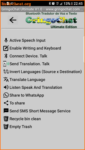 Bluetooth Simultaneous Translator Voice GringoChat screenshot