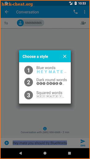 BlueWords screenshot