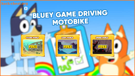 Bluey Cartoon Game Motobike screenshot